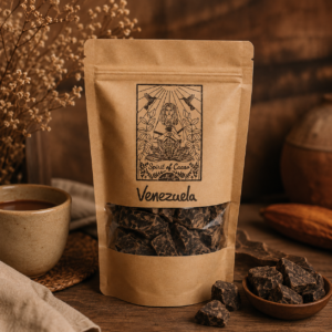 ceremoniele cacao venezuela sfeerfoto met cacao brokken en cacao drank