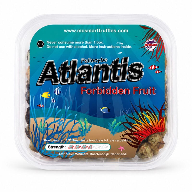 Atlantis Magic Truffels verpakking op witte achtergrond